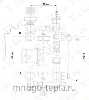 Смесительный узел для теплого пола JH-1033 TIM - №1