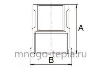 Муфта переходная хром 1 х 3/4 TIM - №1