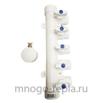 Коллектор MeerPlast 32х20 (2 вых.) с воздухоотводчиком синий - №1