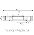 Бурт полипропиленовый 63 под PPRC с фланцем (Ду 40) стальным в комплекте, PN25 - №3