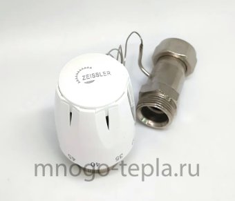 Термоголовка для радиатора Zeissler TH-S-0801, резьба M30x1.5, с выносным проточным сенсором (20 - 60 °C) 3/4 дюйма - №1