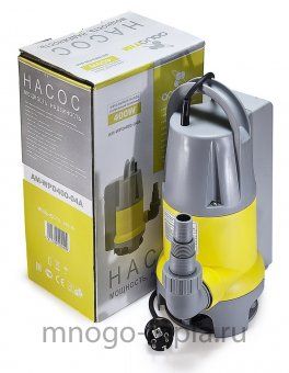 Фекальный насос для грязной воды AquaTIM AM-WPD400-04A, 400 Вт, встроенный поплавок, размер фракций до 35 мм - №1