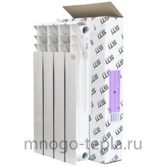 Биметаллический радиатор STI Bimetal 500/100, 4 секции, на площадь до 5.6 м2, тепловая мощность 560 Вт - №1